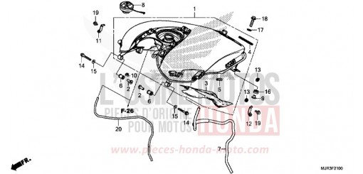 RESERVOIR A CARBURANT GL1800CF de 2015